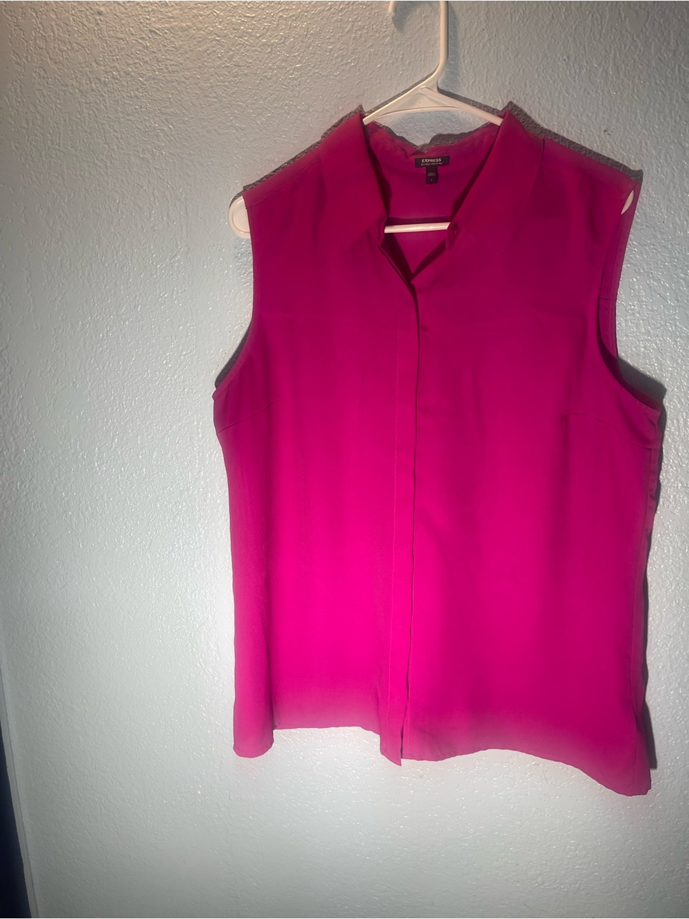 Express Sleeveless Hot Pink Blouse